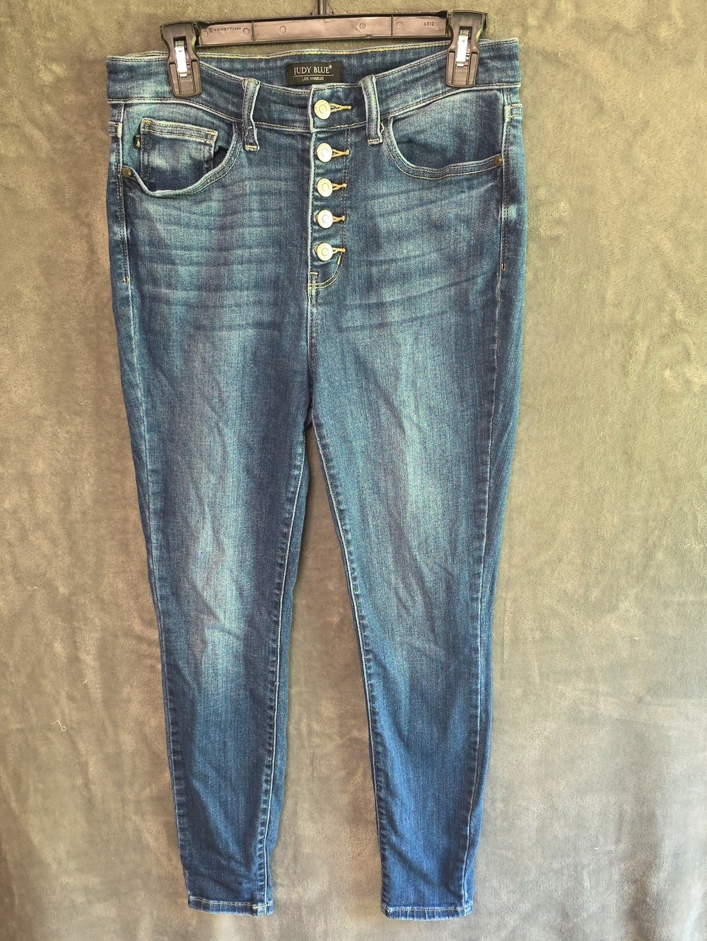 Judy Blue High-Rise Button-Fly Skinny Jeans - Blue Wash